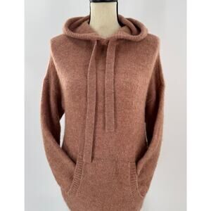 Madewell Hoodie Sweater Wilmington Heather Taffy Orange Small